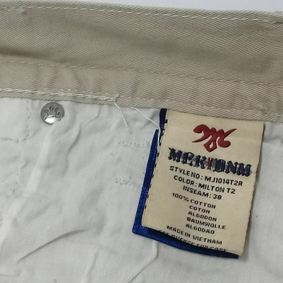 MEK USA DNM Men's 38 x 33 NEW Decorative Design Straight Leg Chino Cotton Pants - Picture 6 of 8